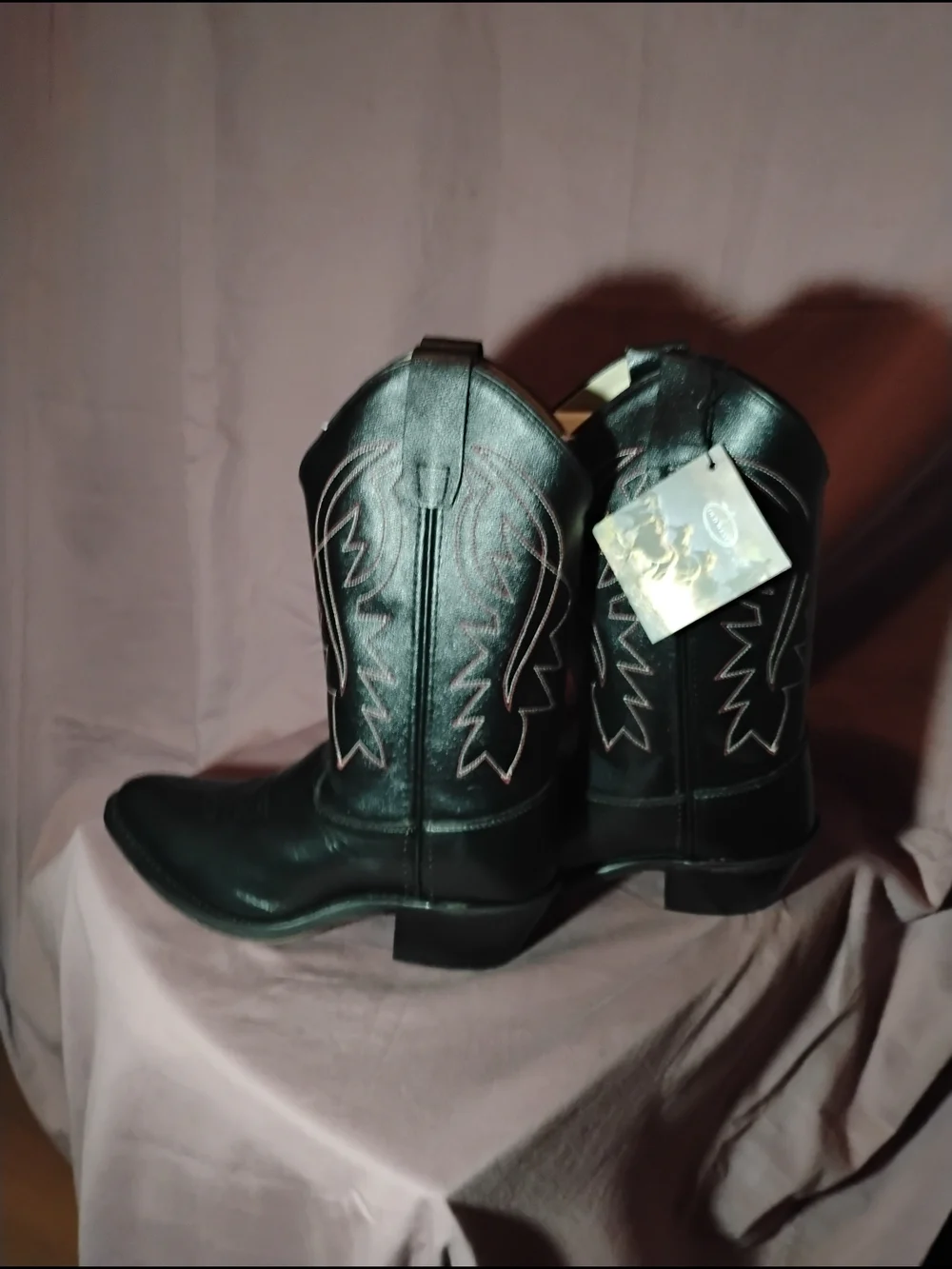 Old West Kids cowboy Boots round Toe Retro Western Style and Embroidery Botas